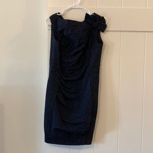 Nina Ricci Black and Purple Print Dress